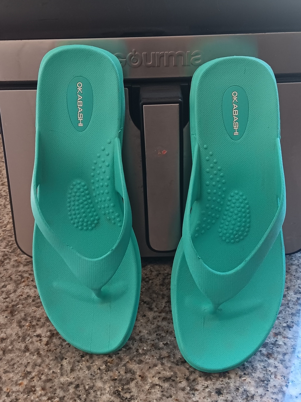 Okabashi Women Turquoise Sandals Fkip Fkops Size M/L M 6.5- 7.5 L 8-9
